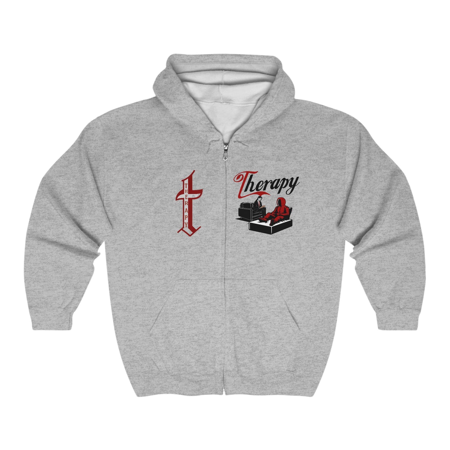 MIND YOUR OWN THERAPY ZIP HOODIE